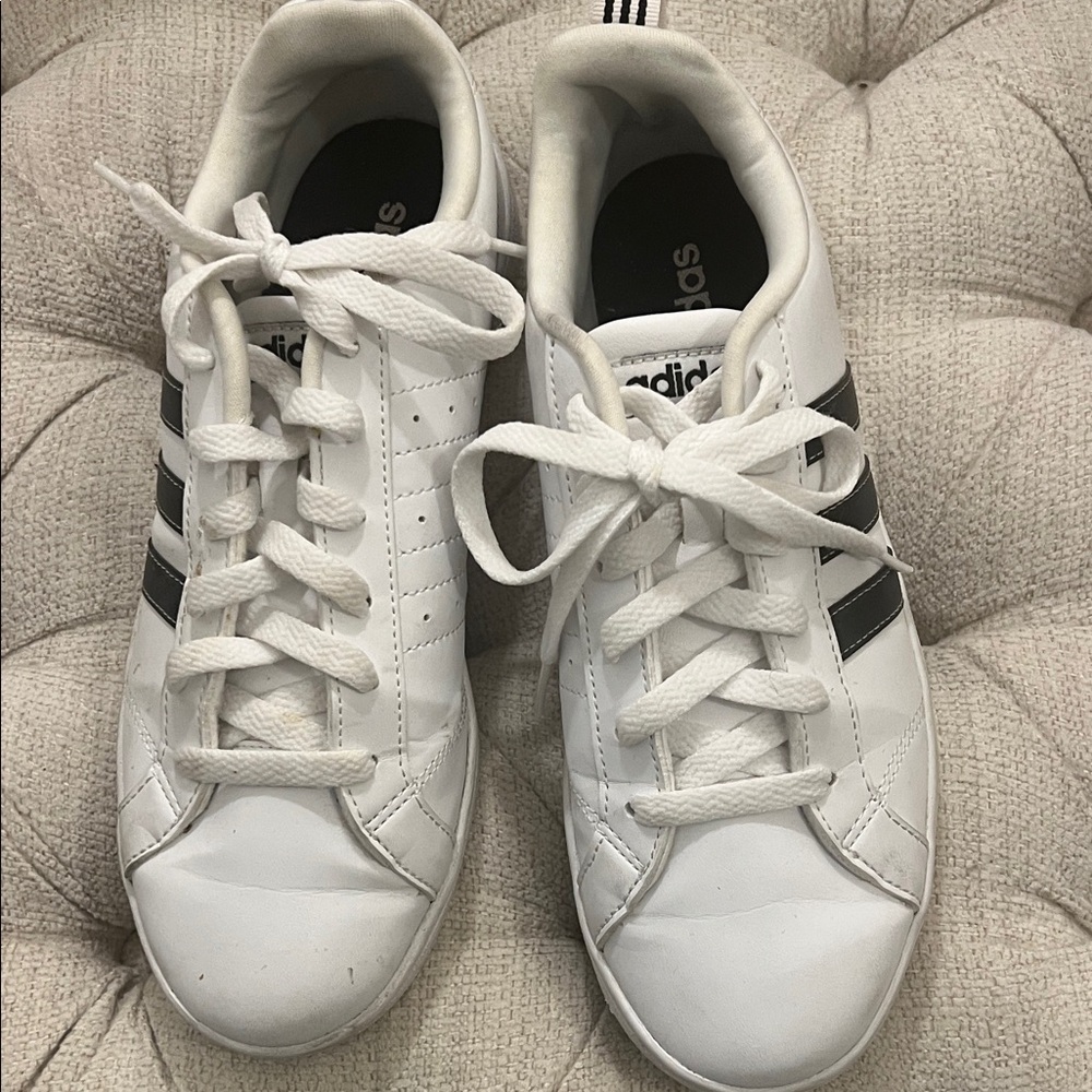 Adidas Classic White and Black Sneakers